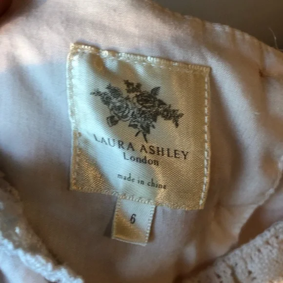 Laura Ashley Summer Dress Peach Ruffles Girls 6 - Picture 2 of 4